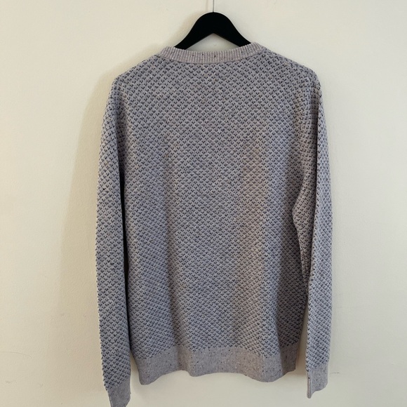 J.Crew LARGE TALL Crewneck Sweater Heather Gray Oatmeal Wool Blend NWT - Picture 5 of 6
